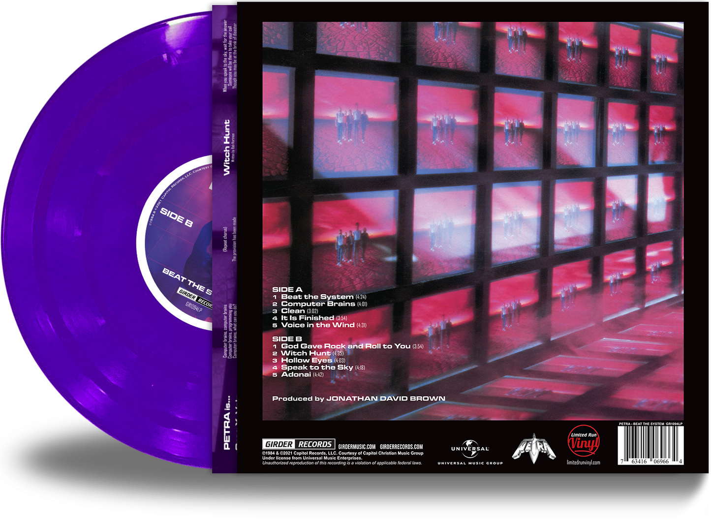 PETRA - BEAT THE SYSTEM (*New-Vinyl) ROYAL PURPLE w/POSTER, GIRDER RECORDS, LIMITED RUN
