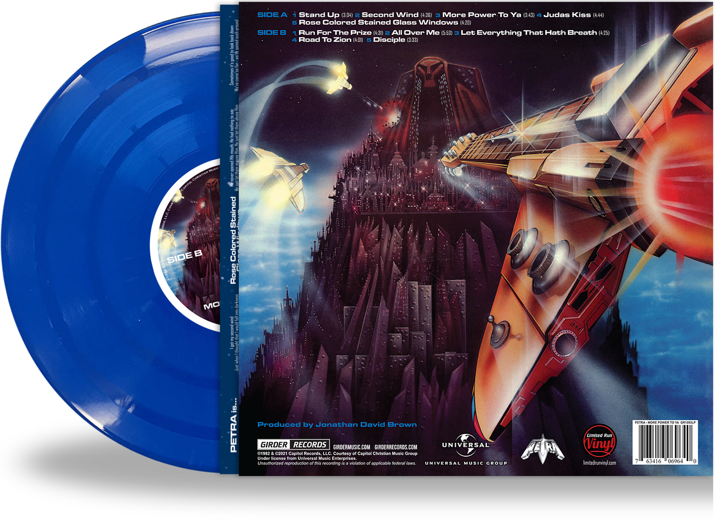 PETRA - MORE POWER TO YA (*New-Vinyl) TEAL BLUE VINYL w/POSTER, GIRDER RECORDS, LIMITED RUN