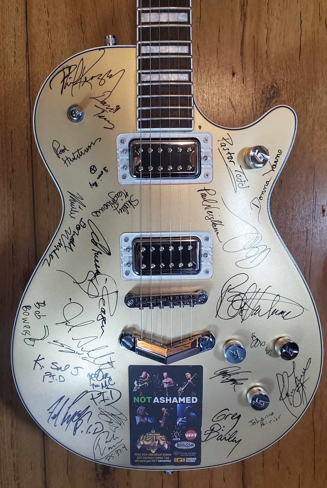 Autographed Gretsch Gold Top Guitar - Petra 50th Anniversary 2023 Southeast Summer Tour